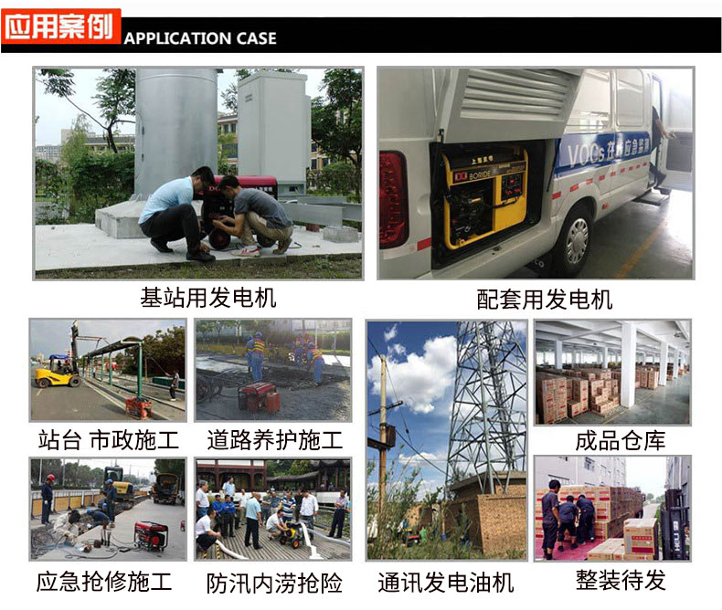 單相6kW小型汽油發電機組應用案例